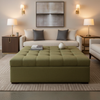 Aspect - Olive Grove Performance Polyurethane Upholstered Ottoman | Architectural Fabrics