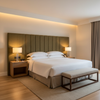 Woven Crosshatch Texture Golden Bronze Upholstered Headboard | Architectural Fabrics