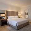 Smooth Matte Finish Soft Taupe Upholstered Headboard | Architectural Fabrics