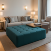 Linen Island - Resort Upholstered Ottoman | Architectural Fabrics