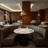 Alamo - Earthy Umber Performance Vinyl Upholstered Banquette | Architectural Fabrics