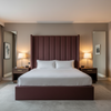 Smooth Velvet Nap Deep Wine Upholstered Headboard | Architectural Fabrics