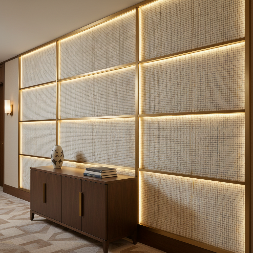 Stingray City - Cashew Upholstered Wall Panel | Architectural Fabrics