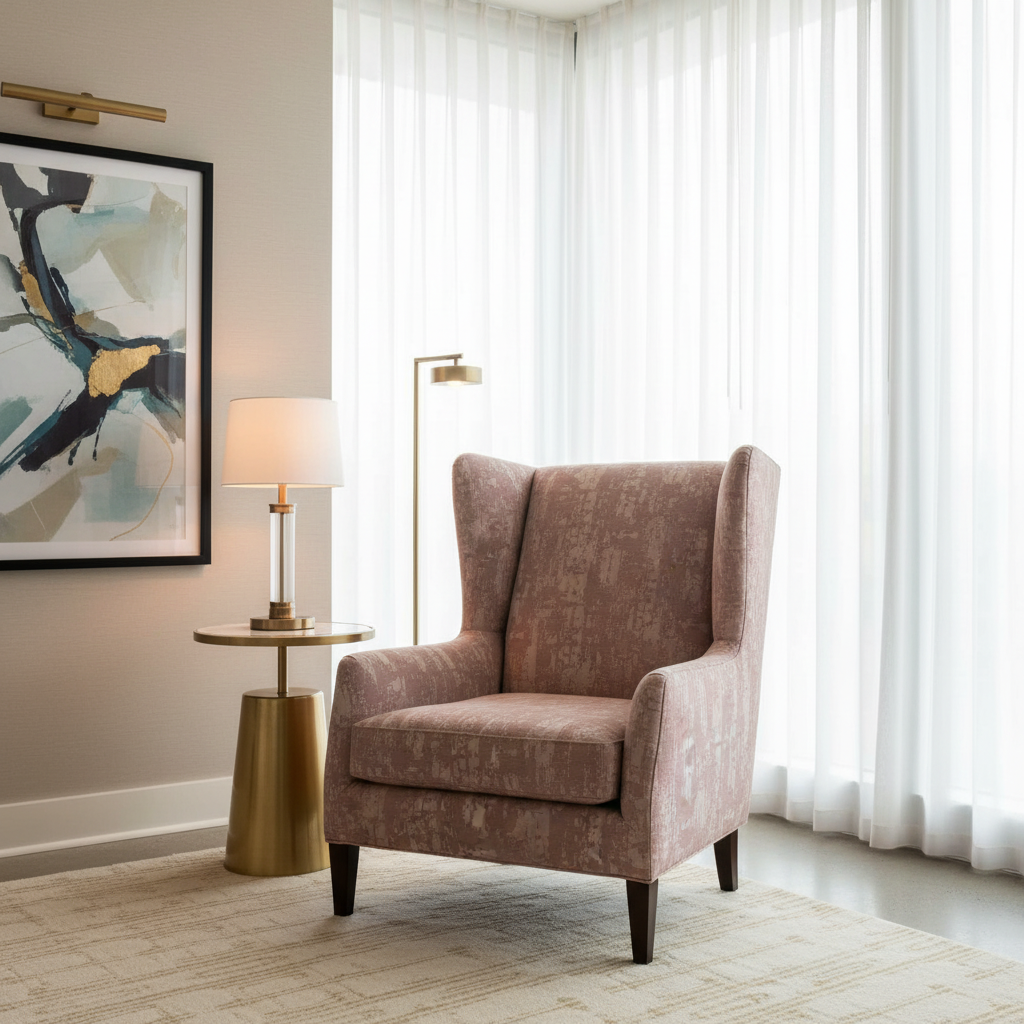Turf Bay - Lilac Upholstered Chair | Architectural Fabrics
