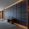 Fine Pebble Grain Deep Indigo Upholstered Wall Panel | Architectural Fabrics