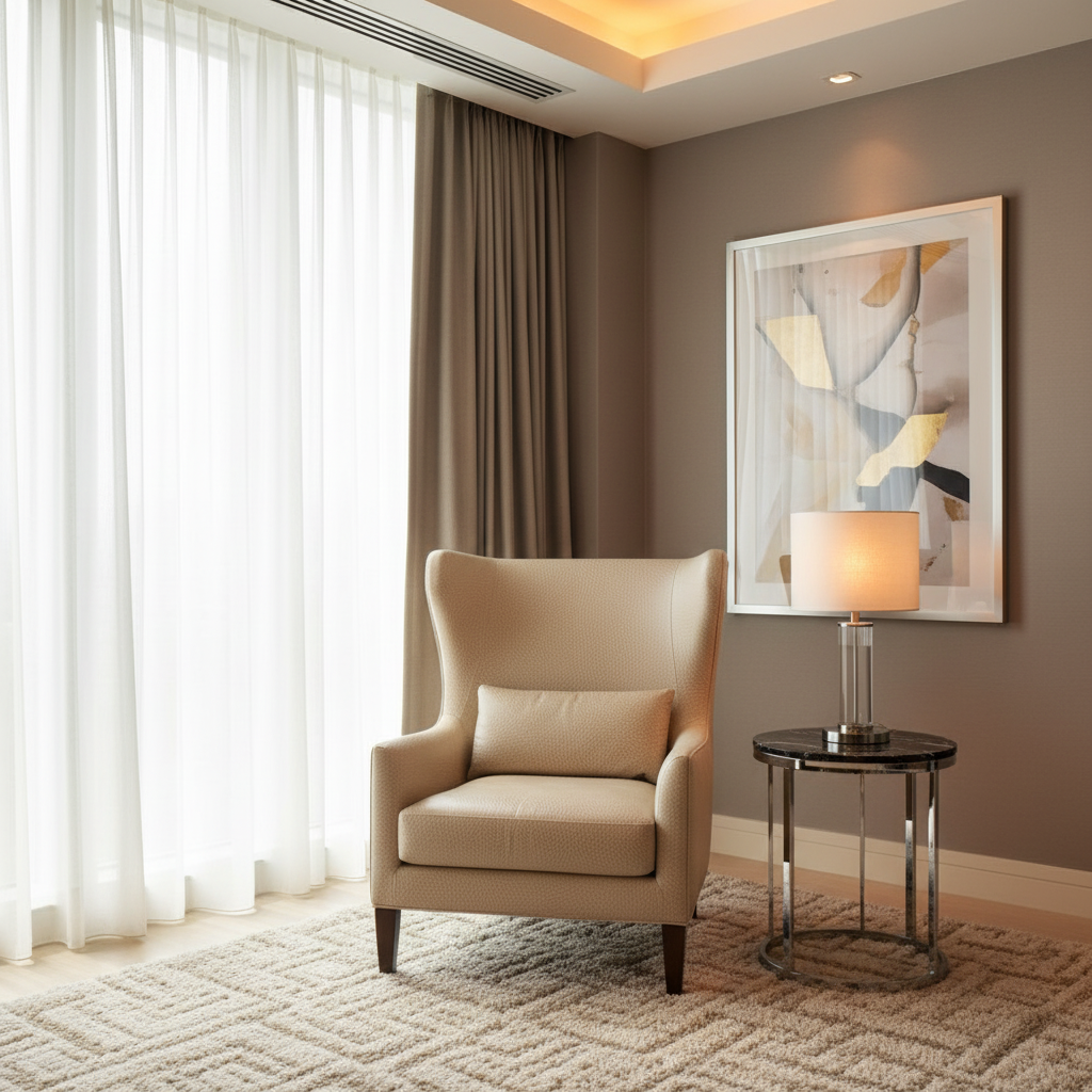 Trunk Bay - Almond Upholstered Chair | Architectural Fabrics