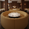 Woven Basketweave Texture Golden Wheat Upholstered Banquette | Architectural Fabrics