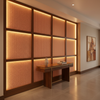 Chevron Woven Texture Tangerine Spice Upholstered Wall Panel | Architectural Fabrics