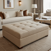 Rainbow Reef - Flannel Upholstered Ottoman | Architectural Fabrics