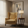 Woven Textured Vinyl Goldenrod Tweed Upholstered Chair | Architectural Fabrics
