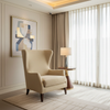 Aarden - Oatmeal Silicone Hybrid Upholstered Chair | Architectural Fabrics