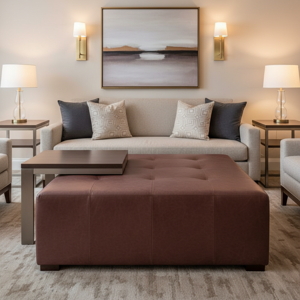 Quintana Bay - Fiesta Upholstered Ottoman | Architectural Fabrics