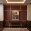 Alamo - Merlot Performance Vinyl Upholstered Wall Panel | Architectural Fabrics