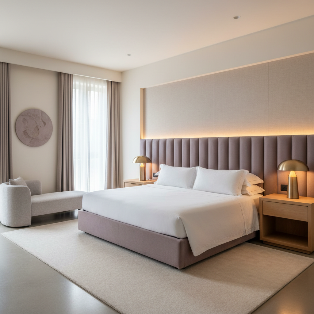 Oilville Lavender Upholstered Headboard | Architectural Fabrics