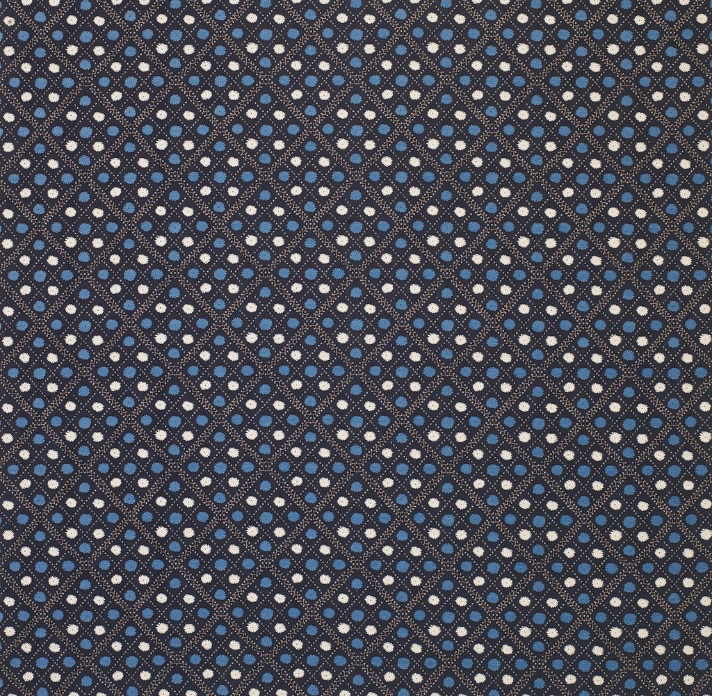 DWCY-900123 Nina Campbell Fabric Deep Navy designer-wallcoverings-los-angeles