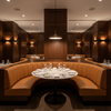 Aarden - Gingerbread Silicone Hybrid Upholstered Banquette | Architectural Fabrics