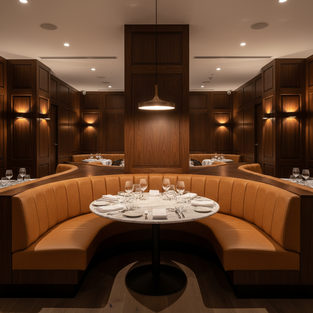 Aarden - Gingerbread Silicone Hybrid Upholstered Banquette | Architectural Fabrics