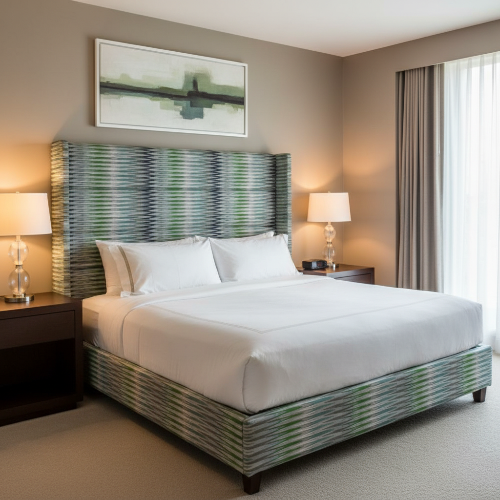 Apache - Verdant Tide Silicone Hybrid Upholstered Headboard | Architectural Fabrics