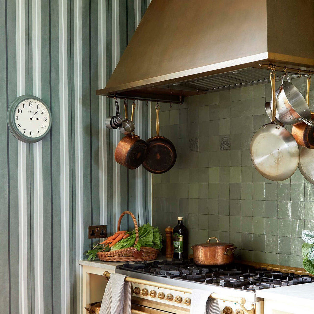 Lauriston Stripe Verdigris, Sample