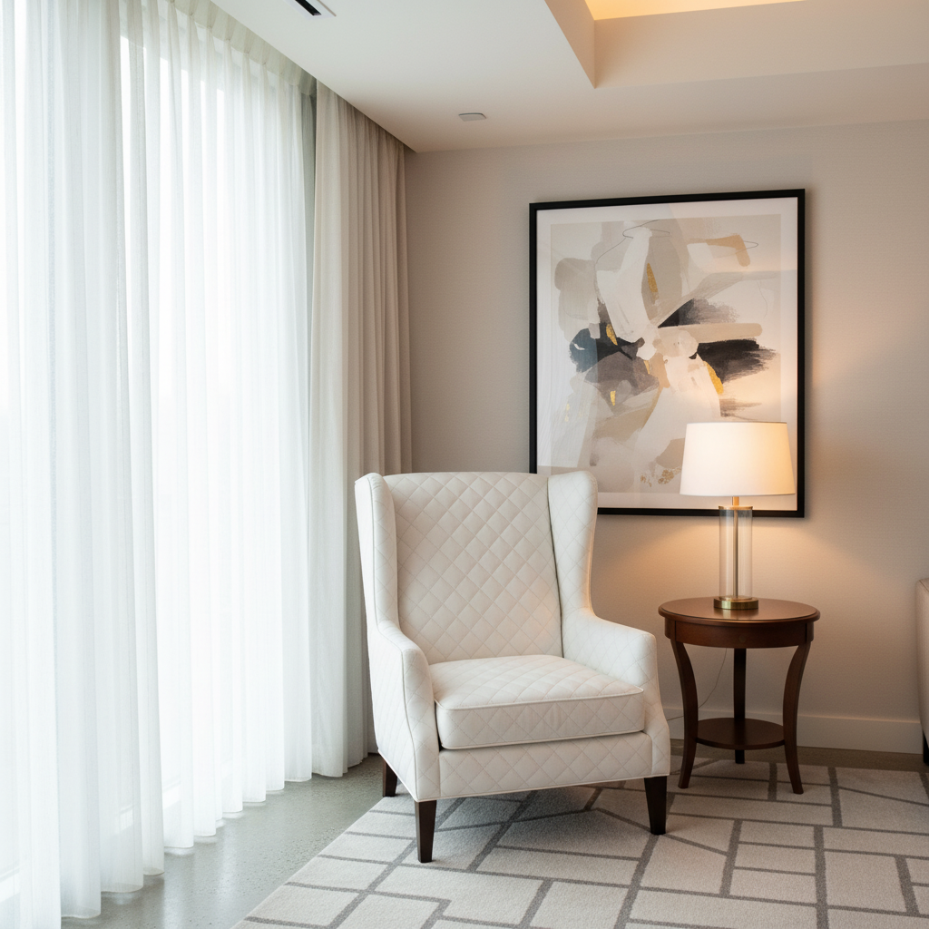 Tyrell Bay - Snow Upholstered Chair | Architectural Fabrics
