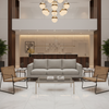 Rattan Bay - Metal Upholstered Sofa | Architectural Fabrics