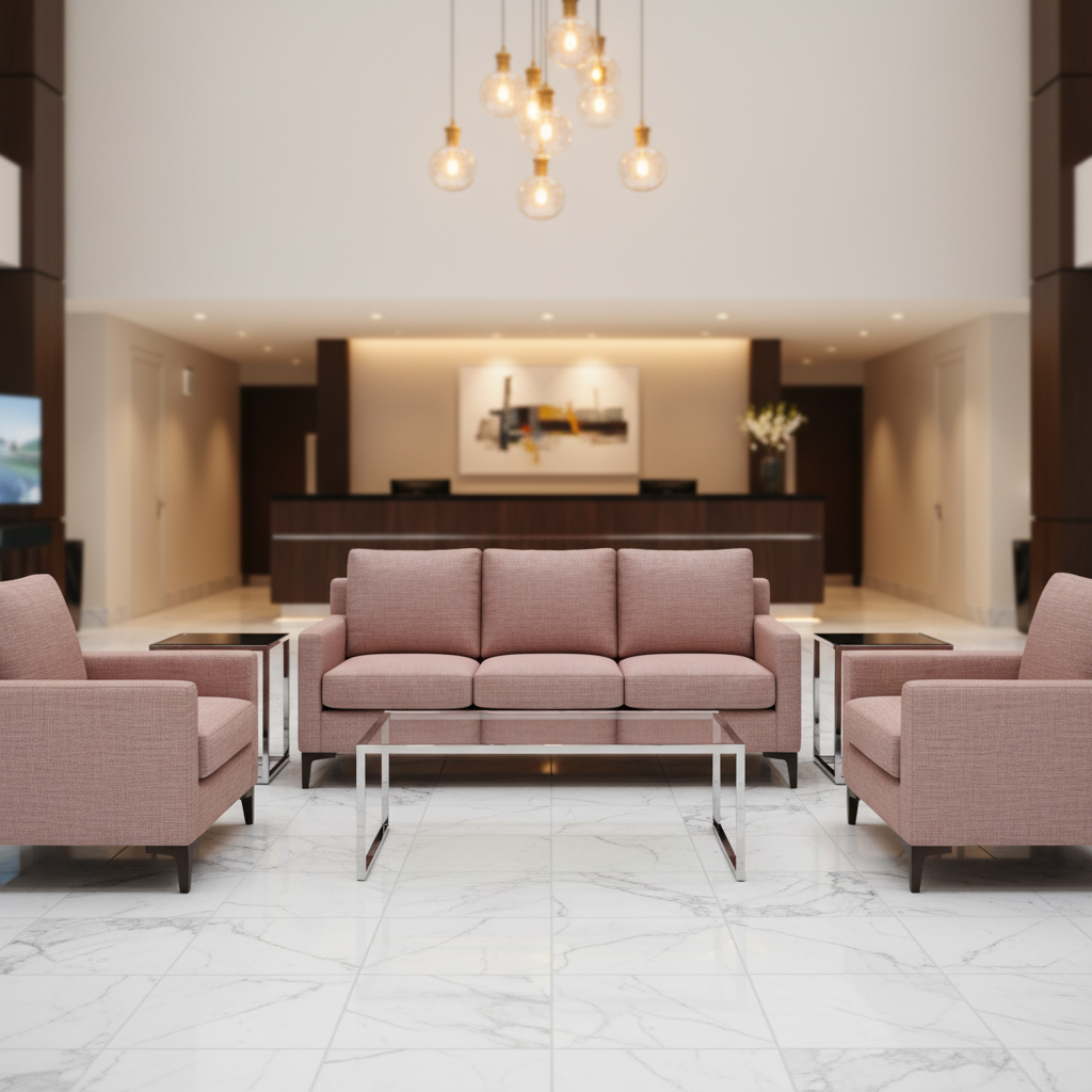 Turneffe - Blush Upholstered Sofa | Architectural Fabrics