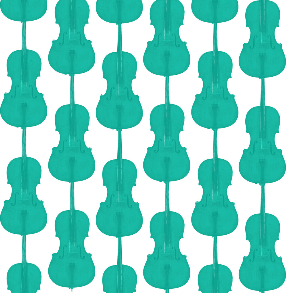 Cello Damask - Jade Green - Pattern Design Lab