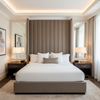 Fine Pebble Texture Taupe Stone Upholstered Headboard | Architectural Fabrics