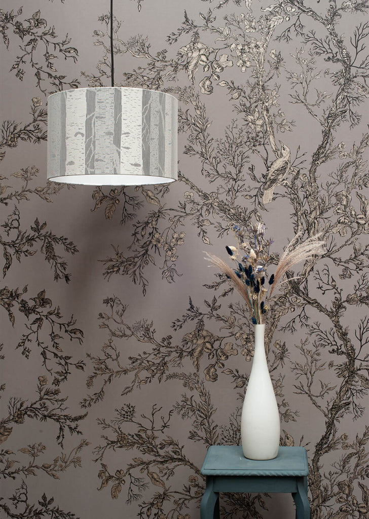Golden Oriole Superwide Wallcovering Dark Grey