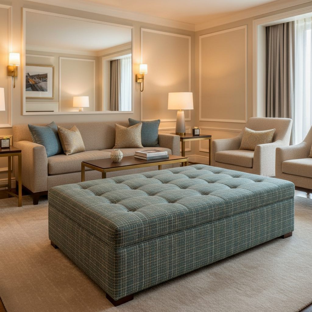Stingray City - Clover Upholstered Ottoman | Architectural Fabrics