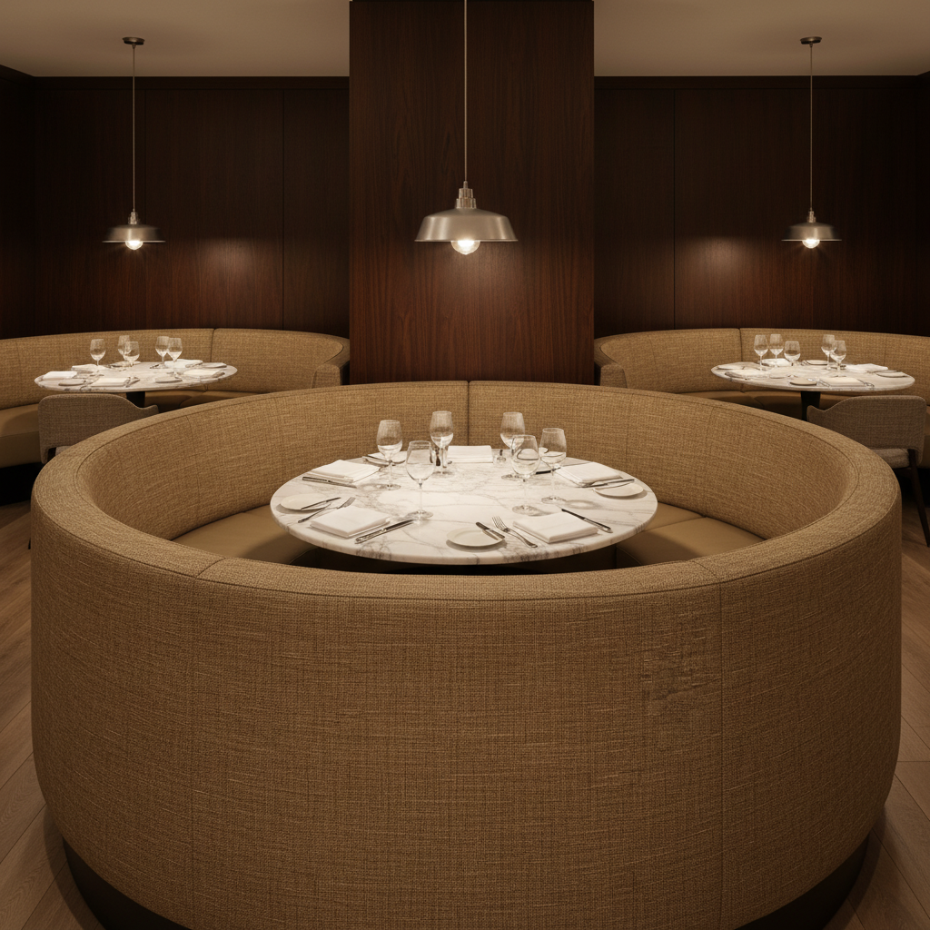 Tortola - Bark Upholstered Banquette | Architectural Fabrics