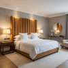Smooth Pebble Grain Golden Caramel Upholstered Headboard | Architectural Fabrics