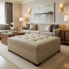 Pigeon Island - Dune Upholstered Ottoman | Architectural Fabrics
