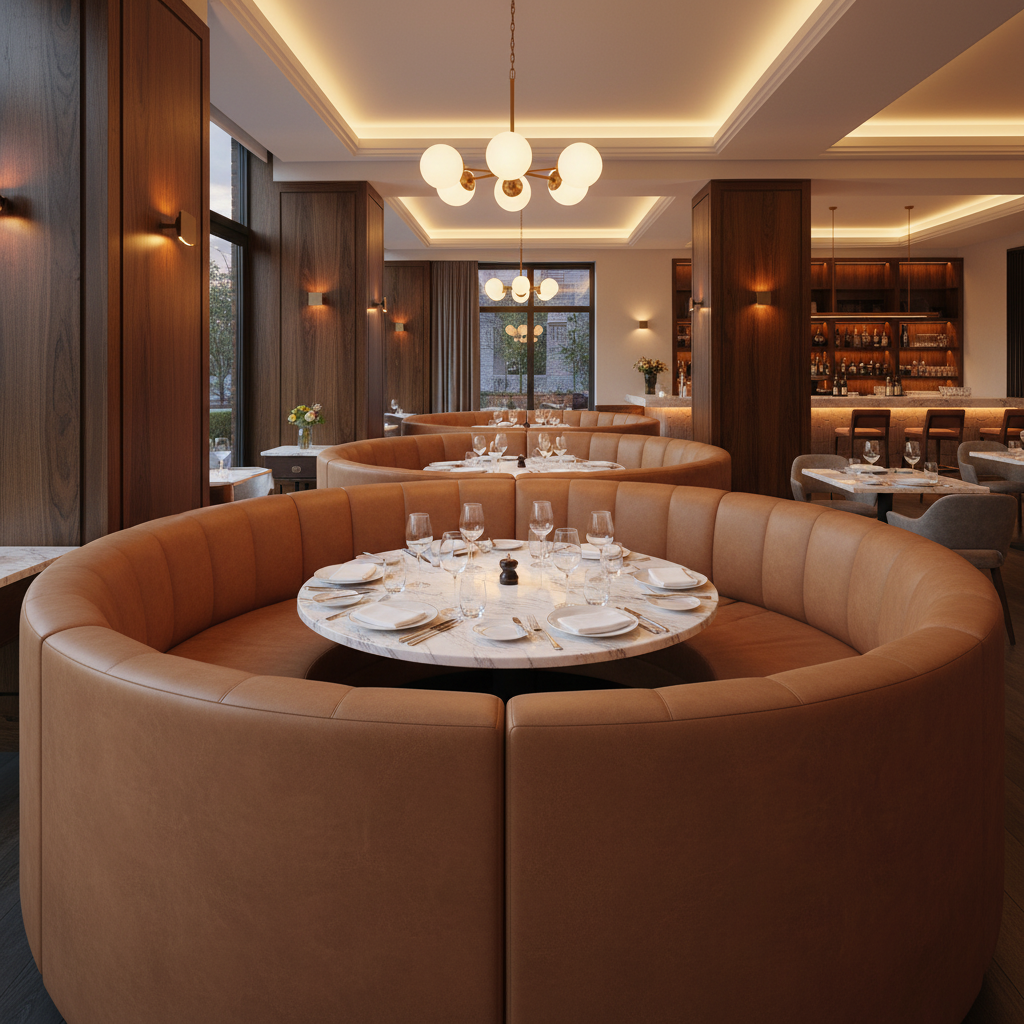 Port Royal - Cedar Upholstered Banquette | Architectural Fabrics