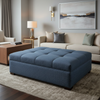 Analog - Twilight Etched Polyurethane Upholstered Ottoman | Architectural Fabrics