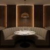 Linen Island - Morel Upholstered Banquette | Architectural Fabrics