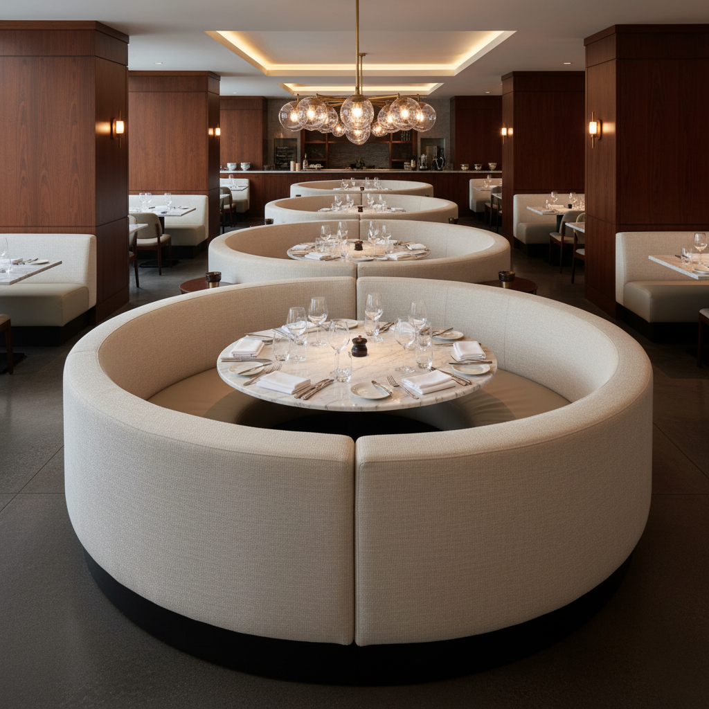 Peter Island - Dove Upholstered Banquette | Architectural Fabrics