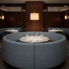 Woven Linear Texture Azure Mist Upholstered Banquette | Architectural Fabrics