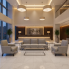 Woven Linen Texture Silver Taupe Upholstered Sofa | Architectural Fabrics