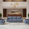 Algiers - Denim Blue Performance Vinyl Upholstered Sofa | Architectural Fabrics