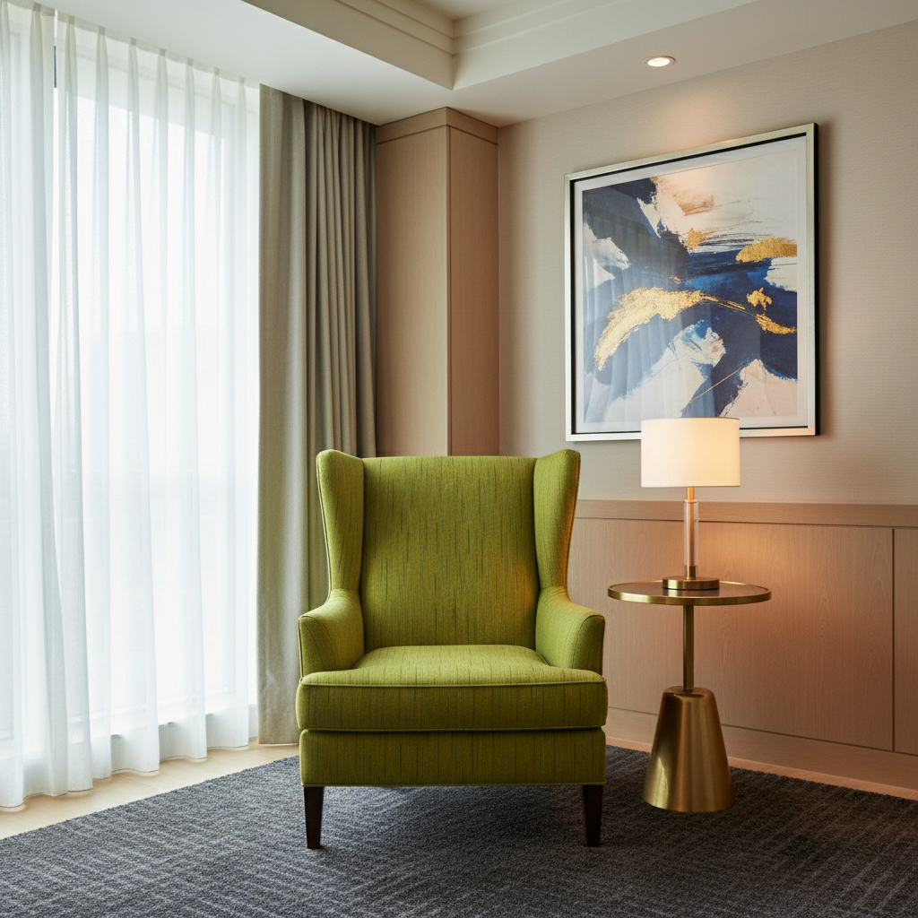 Stitchwork Bay - Lichen Upholstered Chair | Architectural Fabrics