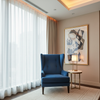Ultrasuede  Cerulean  Blue Upholstered Chair | Ultrasuede Upholstery