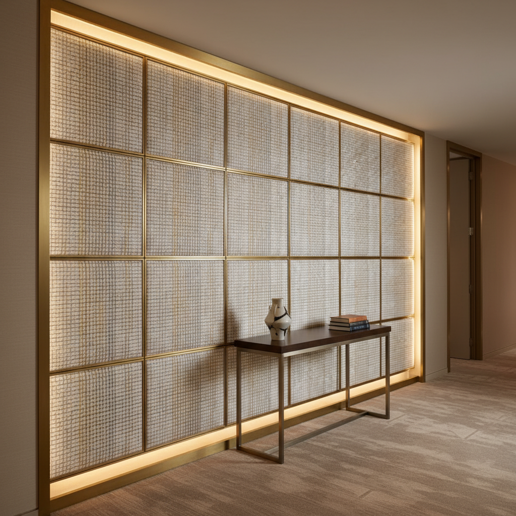 Stingray City - Parchment Upholstered Wall Panel | Architectural Fabrics