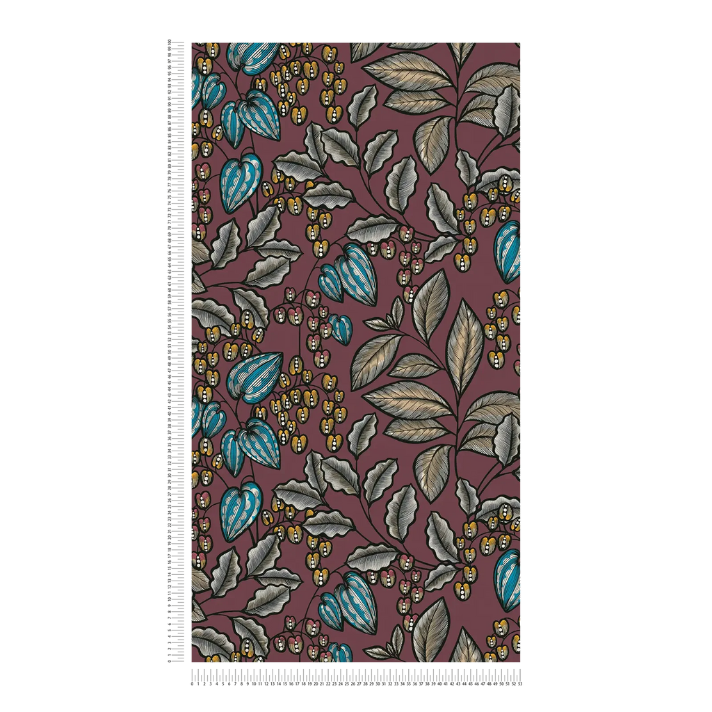 Floral Impression Burgundy Wallcovering | AS Creation