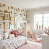 The Original Yeeha 1950's Cowboy Retro | Architectural Wallcoverings - Girls Western Chic Bedroom Room Setting