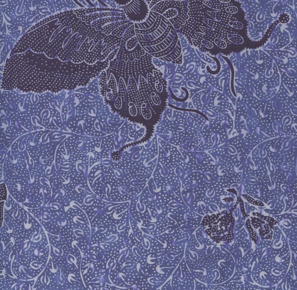 Andros Batik Navy Screen Printed - Off-White Fabric | China Seas