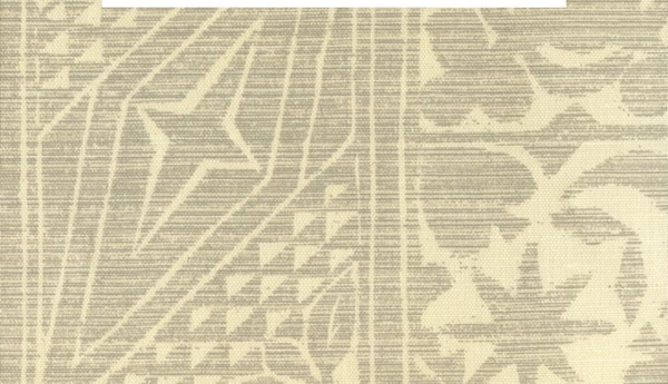Birindi Taupe on Tint Screen Printed - Off-White Fabric | China Seas