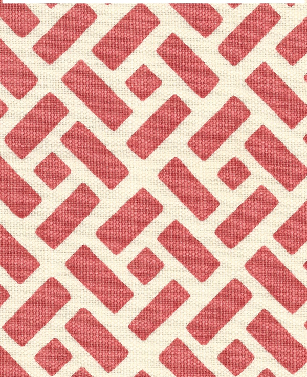 Edo Grande Black on Tint Screen Printed - White Fabric | China Seas