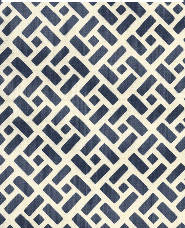 Edo Grande New Shrimp on Tint Screen Printed - White Fabric | China Seas