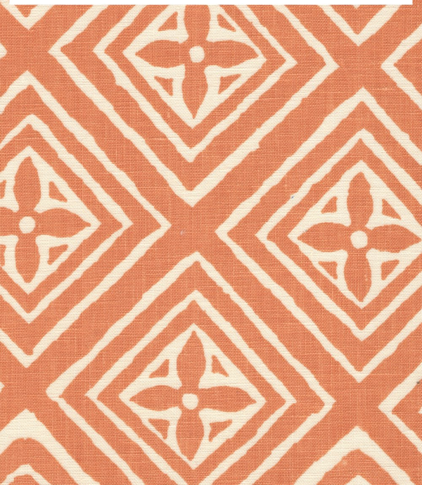 Fiorentina Apricot on Tint Screen Printed - Taupe Fabric | China Seas
